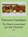 GAMBARO V. 3 Duets op. 7 for 2 Clarinets - Parts