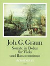 GRAUN J.G. Sonate B-dur für Viola/ Bc. [Erstdruck]