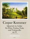 KUMMER C. Quartet op.90, A major - Score & Parts