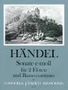 HÄNDEL Sonata a tre in e minor for 2 flutes and bc