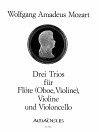 MOZART 3 Trios for flute, violin and violoncello