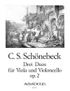 SCHÖNEBECK 3 Duos op. 2 for viola and violoncello