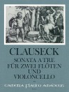 CLAUSECK Sonata a tre in G major (2 Flutes+cello)